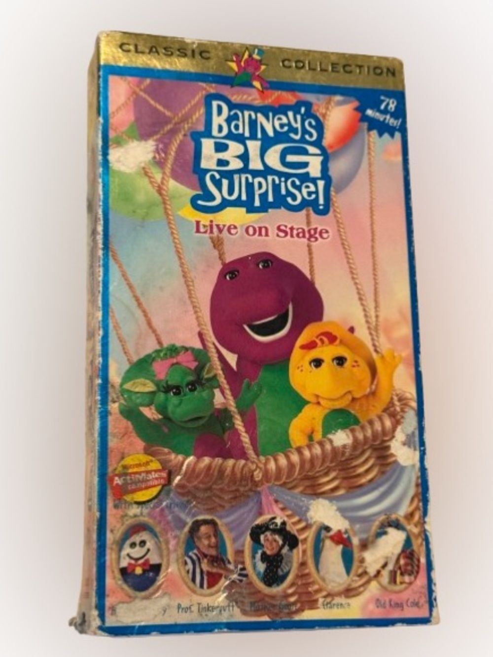 Barneys New York Purple and Yellow Barney Party Decoration, VHS Tape